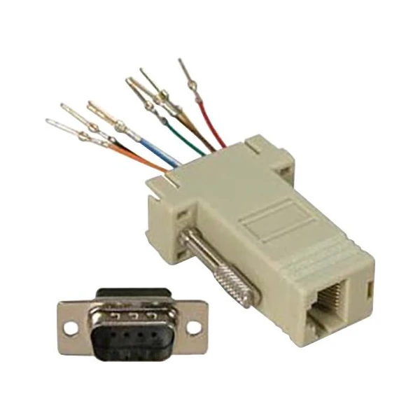 PremiumCord COM (DE-9)/RJ45 redukcia sivá - Káble a redukcie - Hlavný obrázok