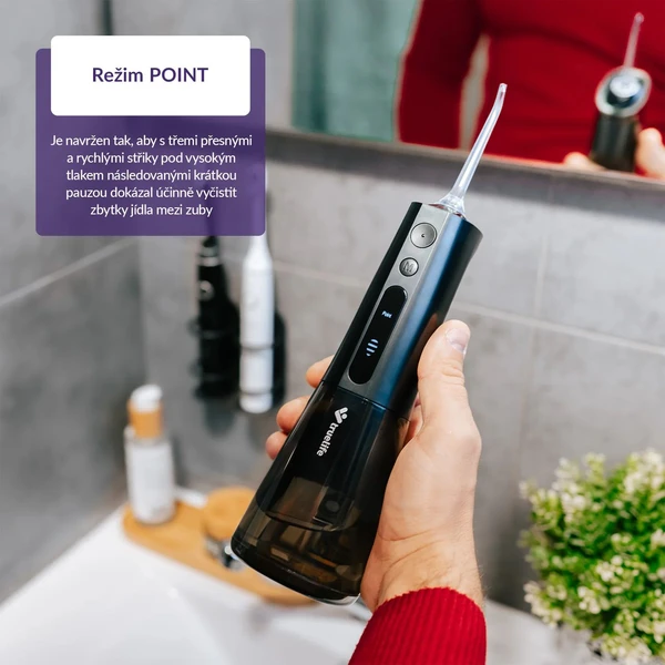 TrueLife AquaFloss Compact L100 ústna sprcha čierna - Ústne sprchy - Obrázok SUUL000K01