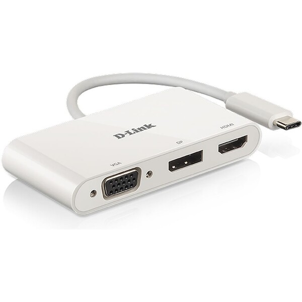 D-Link 3-in-1 USB-C to HDMI/VGA/DisplayPort Adapter