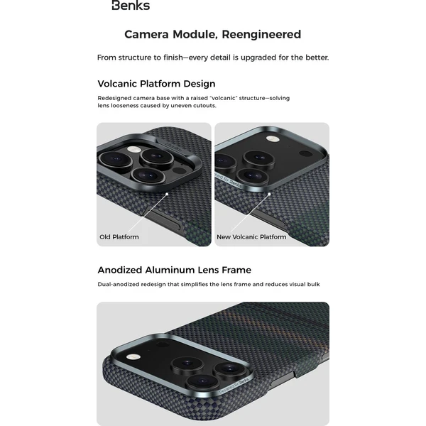 Benks ArmorAir 600D Kevlar MagSafe kryt iPhone 17 Aurora - Puzdra - Obrázok SX9K000K01