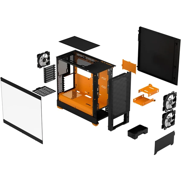 Fractal Design Pop Air RGB Orange Core TG Clear Tint - Počítačové skrine - Obrázok SY6A000601