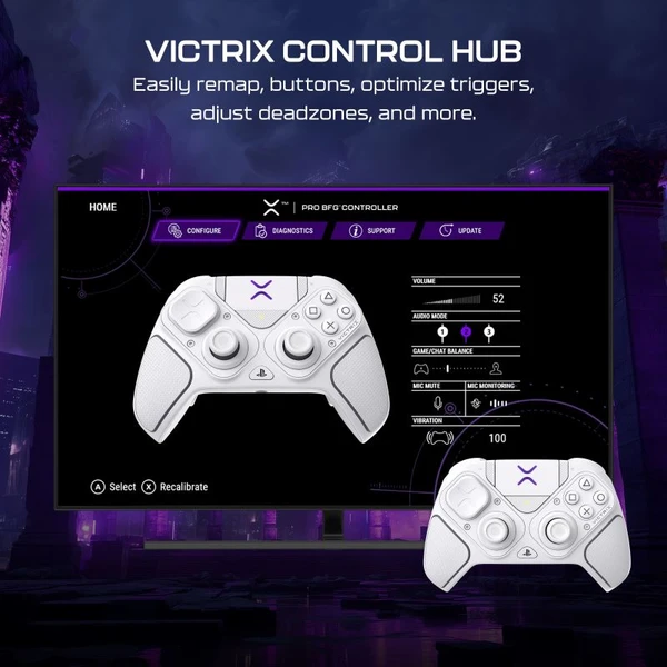 Turtle Beach herný ovládač Victrix Pro BFG Reloaded (PS4/PS5/PC) biely - Herné ovládače - Obrázok SZMH000K01