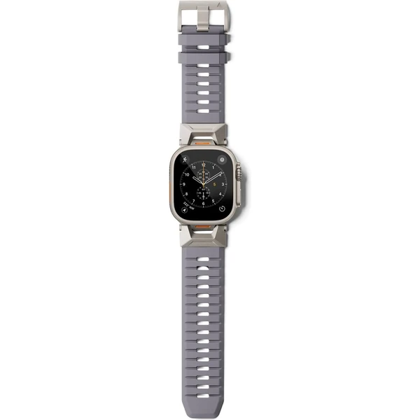 Epico Rubber Pro remienok s nerezovým zapínaním pre Apple Watch 49/46/45/44/42mm sivý - Remienky - Obrázok SZMJ000K01