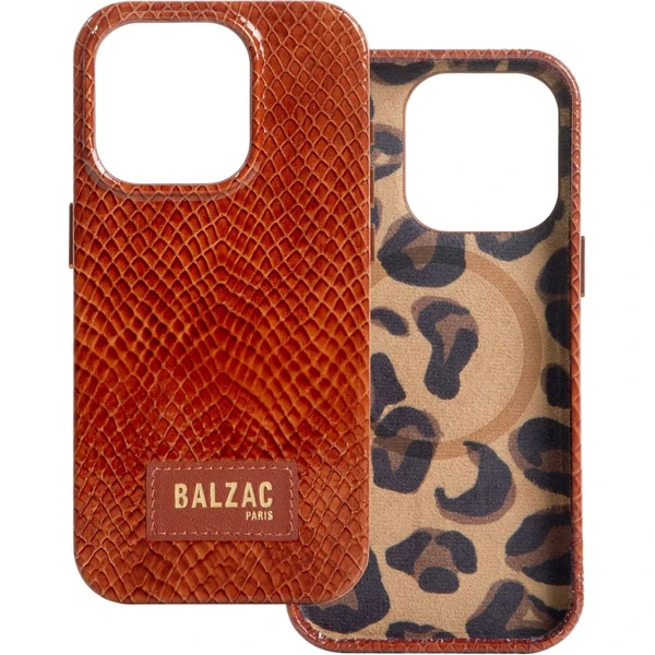 Native Union x Balzac Embossed Cognac MagSafe kryt iPhone 16 Pro Max - Puzdra - Hlavný obrázok