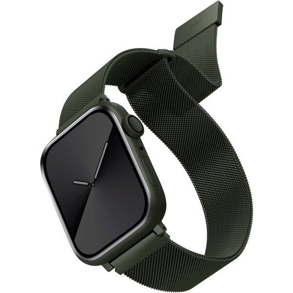 UNIQ Dante oceľový remienok Apple Watch 42/41/40/38mm Hunter zelený