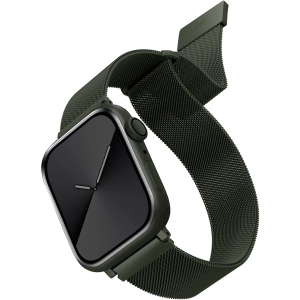 UNIQ Dante oceľový remienok Apple Watch 42/41/40/38mm Hunter zelený - Remienky - Hlavný obrázok