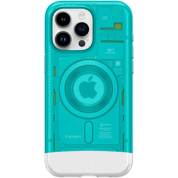 Spigen Classic C1 MagFit kryt iPhone 15 Pro modrý - Puzdra - Hlavný obrázok