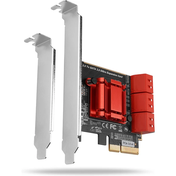 AXAGON PCES-SA6 PCIe radič 6x interný SATA 6G port - Radiče - Hlavný obrázok