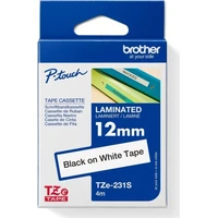 Brother TZe-S231 páska čierna na bielom 12 mm extra lepidlo - Pásky pre štítkovače