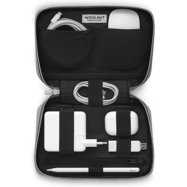 Woolnut kožený Tech Organizér šedý - Organizéry - Obrázok T0Q4000701