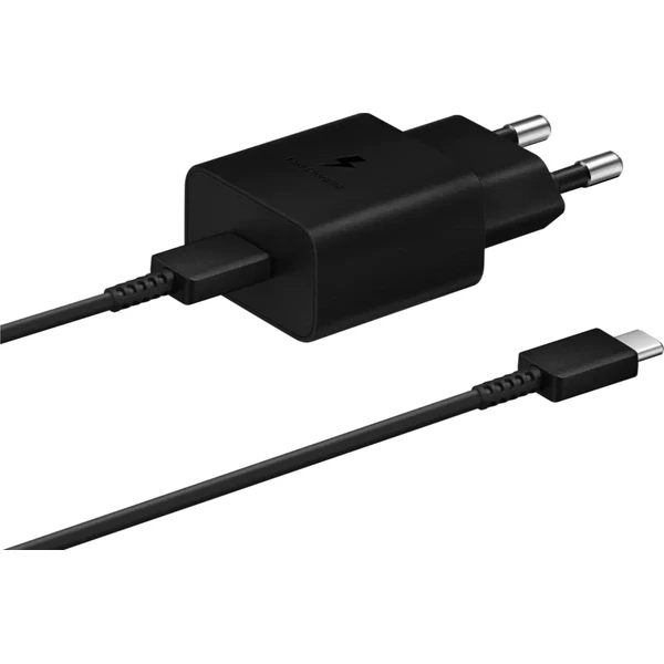 Samsung 15W USB-C nabíjačka s káblom čierna (EP-T1510XBEGEU) - Nabíjačky - Hlavný obrázok