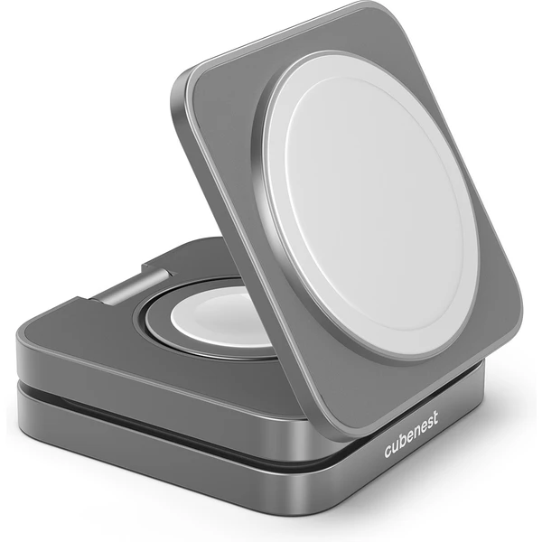Cubenest S312 Pro 3v1 MagSafe bezdrôtová nabíjačka šedá - Nabíjačky - Obrázok T1J6000601