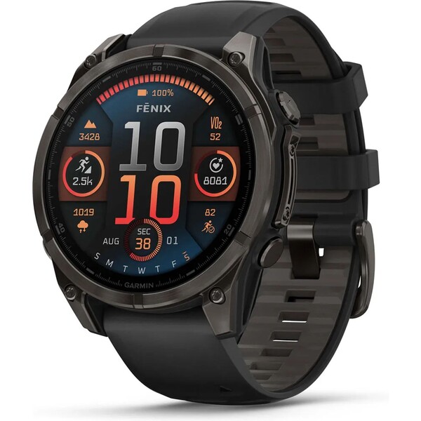 E-shop Garmin fenix 8 AMOLED Sapphire 43 mm tmavosivé