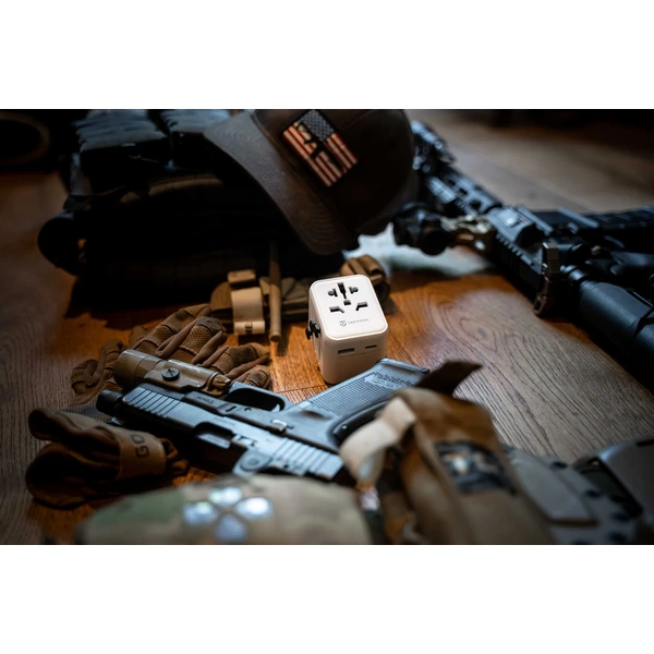 Tactical PTP cestovný adaptér biely - Nabíjačky - Obrázok T1T4G00101