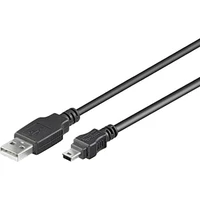 PremiumCord USB-A/MiniUSB-B kábel 3m čierny - Káble a redukcie