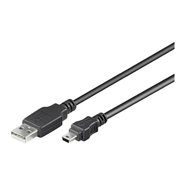 PremiumCord USB-A/MiniUSB-B kábel 3m čierny - Káble a redukcie - Hlavný obrázok