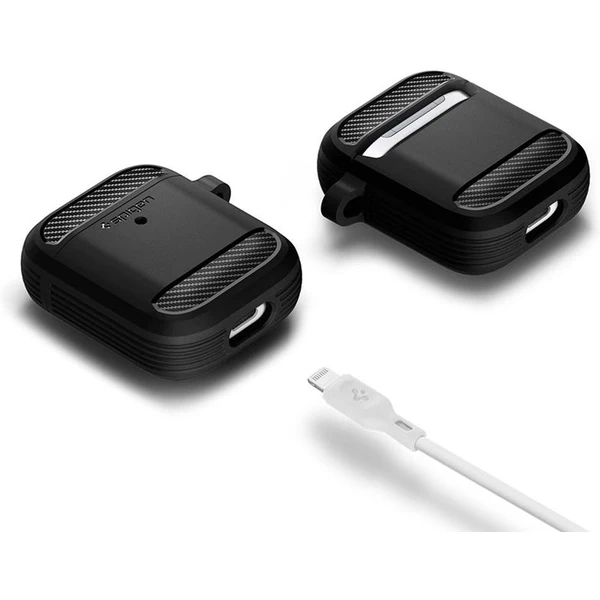 Spigen Rugged Armor puzdro AirPods čierne - Puzdra - Obrázok T1YEF00101