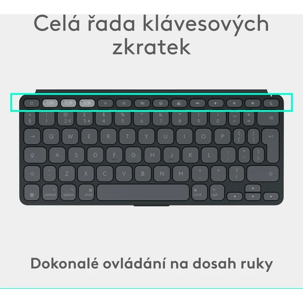Logitech Keys to go 2 Apple bezdrôtová US klávesnica grafitová - Klávesnice - Obrázok T245000J01