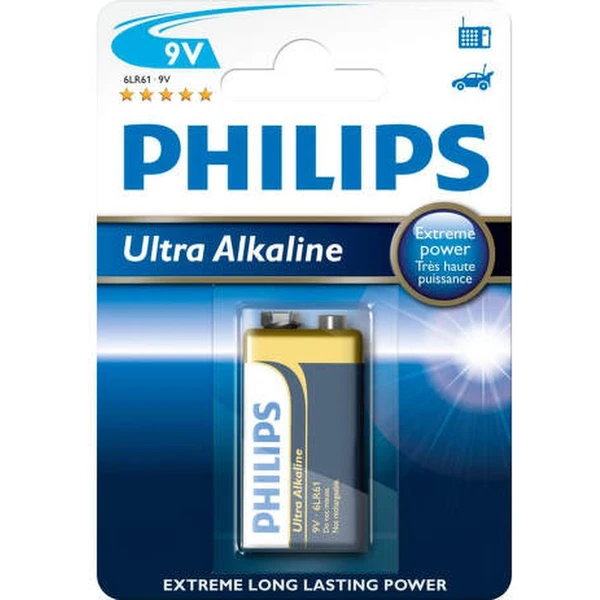 Philips 6LR61E1B/10 Ultra Alkaline batéria 9V - Batérie - Hlavný obrázok