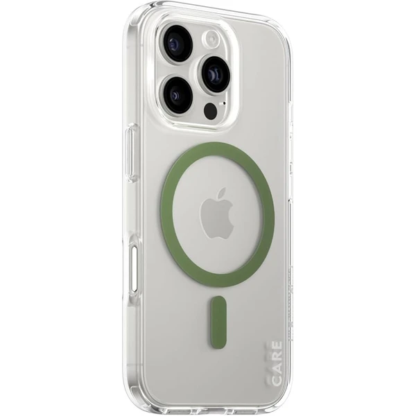 PanzerGlass® CARE kryt Apple iPhone 16 Pro MagSafe Urban Combat číry/zelený - Puzdra - Hlavný obrázok