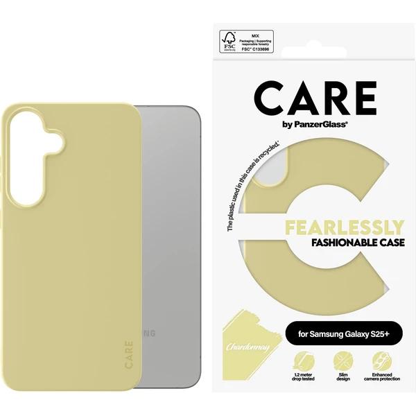 PanzerGlass® CARE kryt Samsung Galaxy S25+ Fearlessly zeleno-žltý (Chardonnay) - Puzdra - Obrázok T2FC000J01