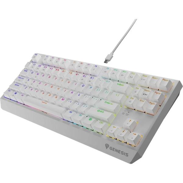 Genesis THOR 230 TKL RGB mechanická klávesnica biela Outemu Brown - Klávesnice - Obrázok T2I5000O01