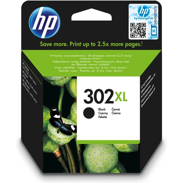 HP F6U68AE č. 302XL Čierna originálna - Cartridge - Hlavný obrázok