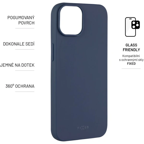 Zadný pogumovaný kryt FIXED Story pre Apple iPhone 14, modrý - Puzdra - Obrázok T2R4000L01