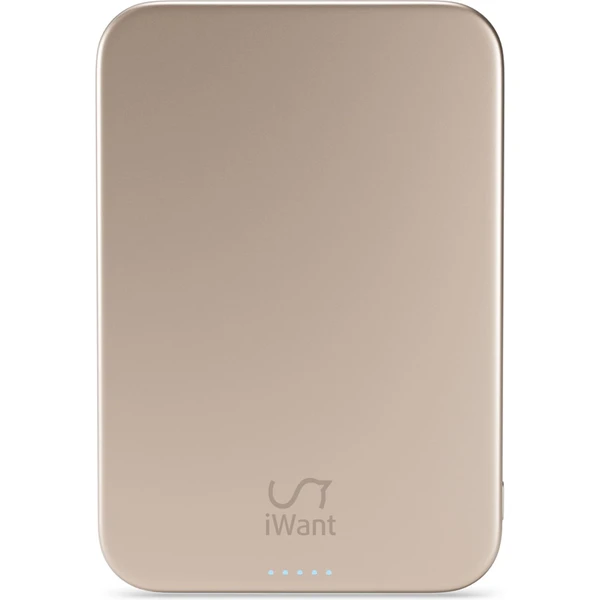 iWant Qi2 MagSafe 5000mAh Slim Alu Mag+ hliníková powerbanka púštna titan - Powerbanky - Obrázok T30C000P01