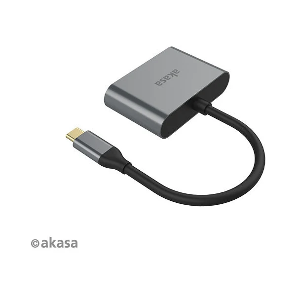 Akasa USB-C/HDMI + VGA redukcia 0,18 m sivá - Káble a redukcie - Obrázok T35X600301