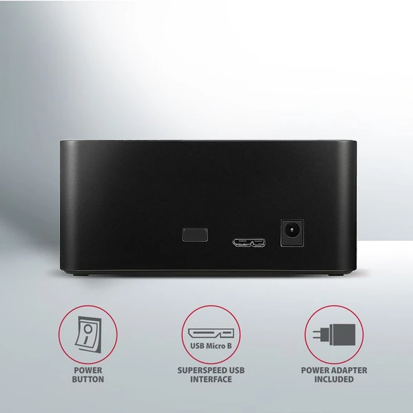 AXAGON ADSASN USB 3.2 Gen1 SATA 6G 2.5'/3.5' HDD/SSD dokovacia stanica - Externé boxy - Obrázok T3GV000501