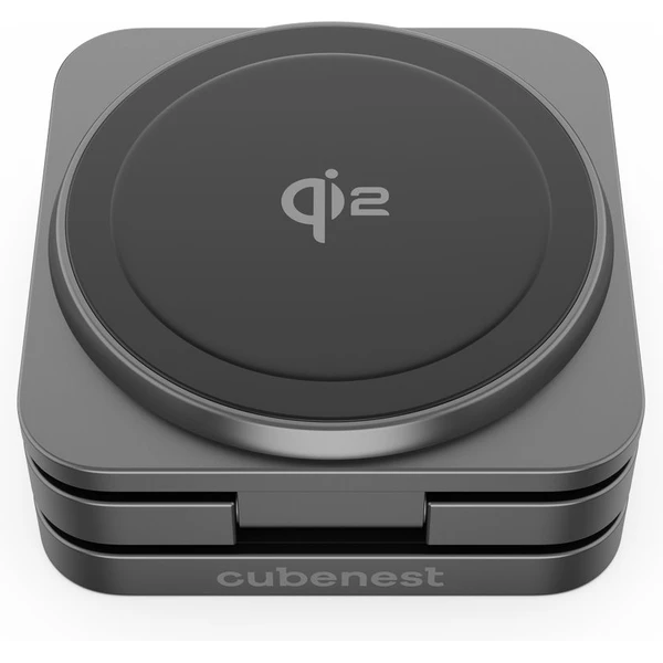 Cubenest SQ312 Fold Pro Qi2 (MagSafe) 3v1 magnetická nabíjačka čierna - Nabíjačky - Obrázok T3PF000N01