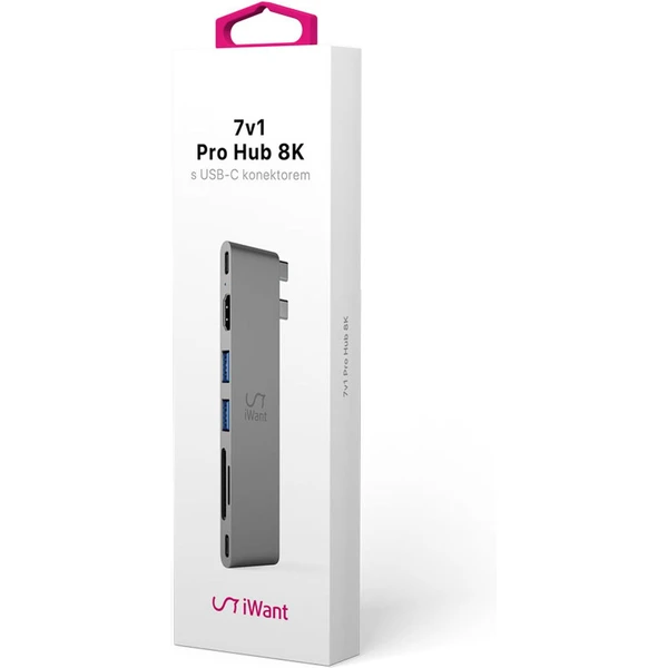 iWant 7v1 Pro Hub 8K s USB-C vesmírne šedý - USB huby - Obrázok T3U6000P01