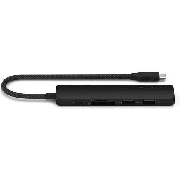 Satechi 6v1 USB-C Slim viacportový adaptér čierny - USB huby - Obrázok T3UB000P01