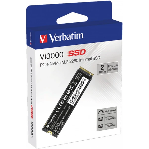 VERBATIM SSD Vi3000 Internal PCIe NVMe M.2 SSD 2TB - SSD - Obrázok T463000O01
