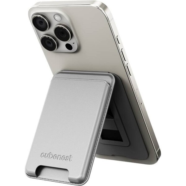 CubeNest Magnetic Wallet Stand MagSafe peňaženka sivá