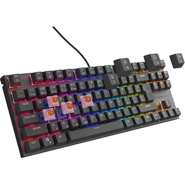 Genesis THOR 303 TKL Outemu Peach silent mechanická klávesnica CZ/SK čierna - Klávesnice - Obrázok T5C6000N01