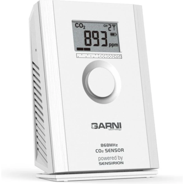 GARNI 102Q Vnútorné bezdrôtové čidlo koncentrácie CO2 biele - Senzory - Obrázok T5D5000N01