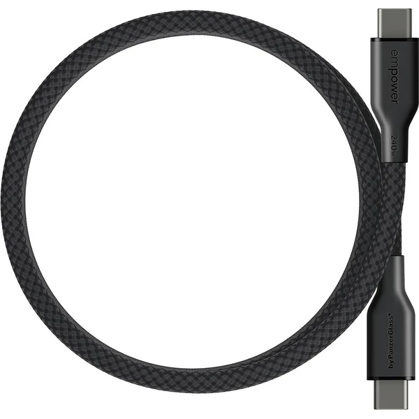 PanzerGlass USB-C/USB-C magnetický napájací kábel 240W 1,5m čierny - Káble a redukcie - Obrázok T63J000K01