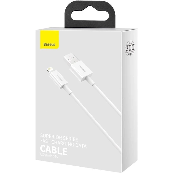 Baseus Superior USB-A/Lightning napájací kábel 2m biely - Káble a redukcie - Obrázok T66E300401