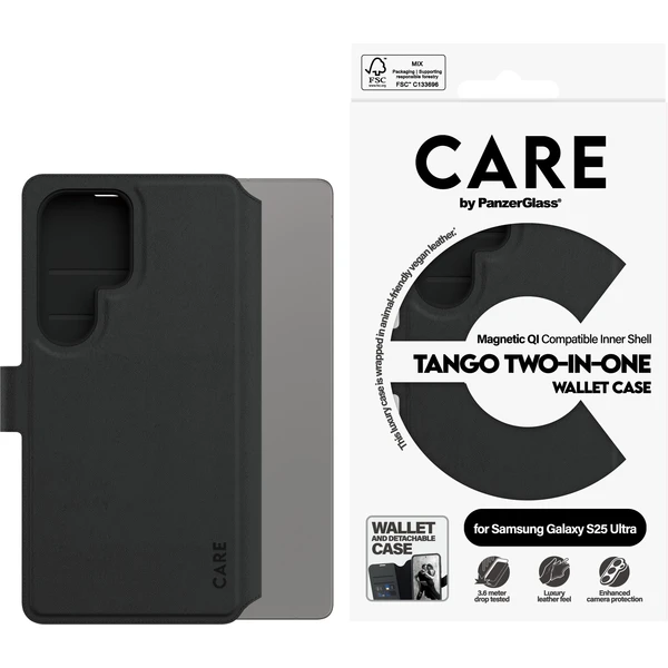 PanzerGlass® CARE púzdro Samsung Galaxy S25 Ultra Tango 2v1 Wallet QI - Puzdra - Obrázok T6FC000J01