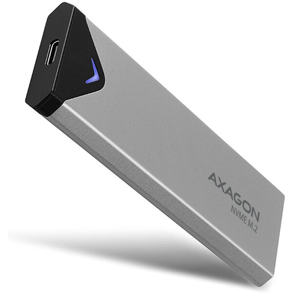 AXAGON EEM2UG2 USBC 3.2 Gen 2 M.2 NVMe SSD kovový box dĺžka 42 až 80 mm