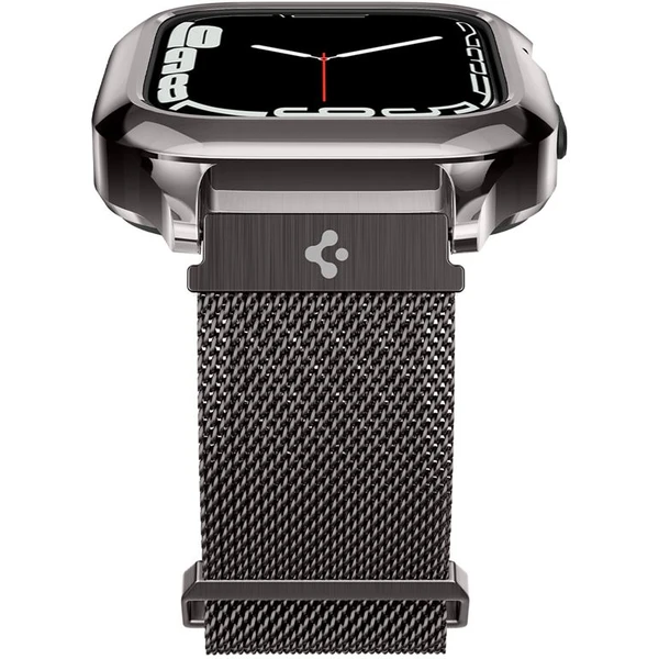 Spigen Metal Fit Pro remienok s puzdrom Apple Watch 9/8/7 (45mm) grafitový - Remienky - Obrázok T7D5000L01
