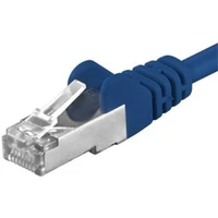 Premiumcord Patch kábel CAT 6a S-FTP RJ45-RJ45 AWG 26/7 2m modrý - Káble