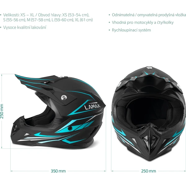 LAMAX Cross Helmet motokrosová prilba XL - Helmy - Obrázok T7OL000K01