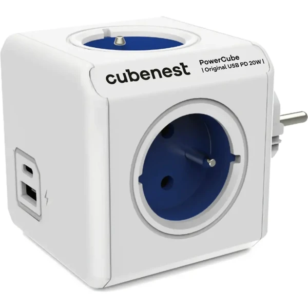 CubeNest PowerCube Original USB PD 20W, A+C, modrá - Zásuvky - Hlavný obrázok