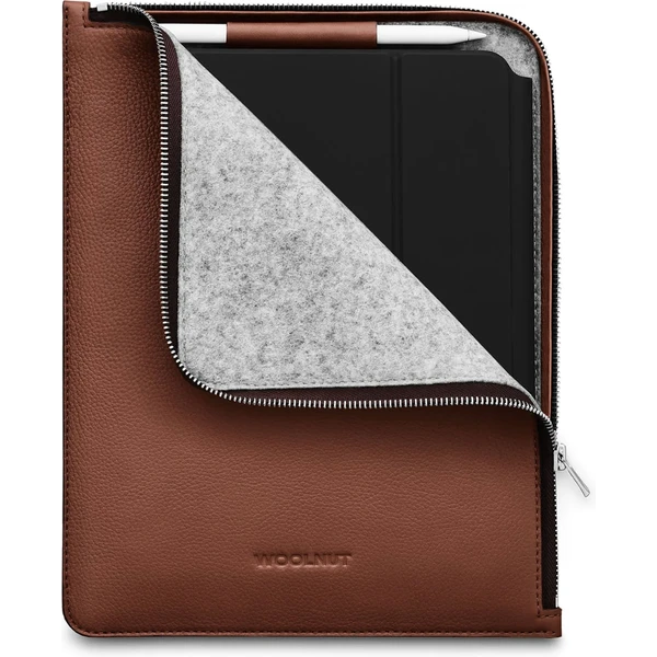 Woolnut Leather Folio kožené puzdro iPad Pro 11"/iPad Air 11" hnedé - Puzdra - Hlavný obrázok