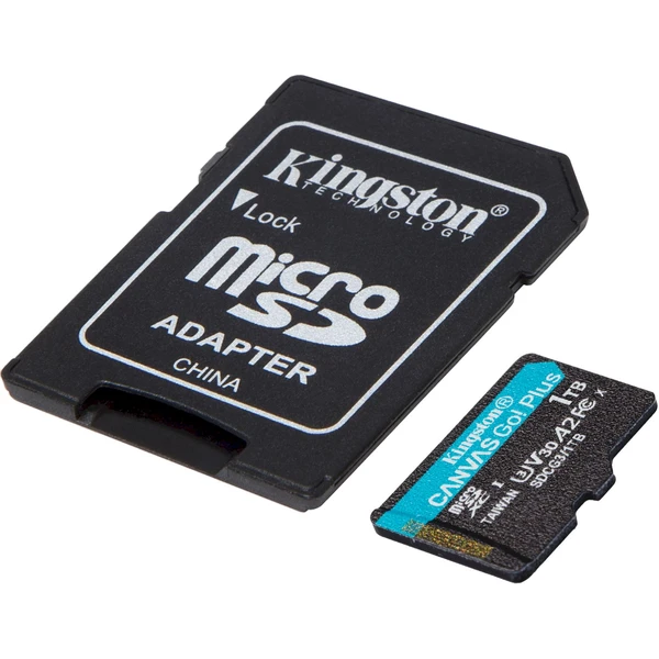 Kingston microSDXC Canvas Go! Plus 1TB 170MB/s UHS-I U3 + SD adaptér - Pamäťové karty - Obrázok T969000K01