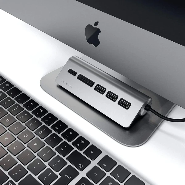 Satechi Aluminium USB Hub vesmírne šedý - USB huby - Obrázok T9L2700301
