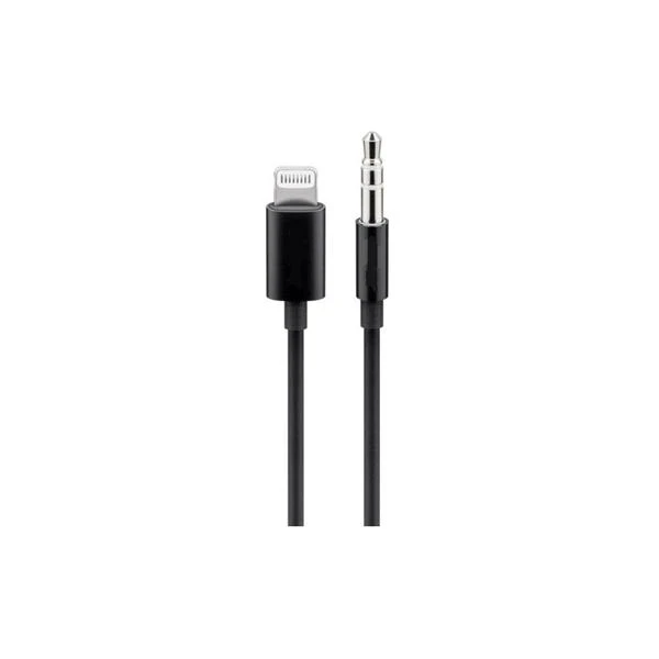 PremiumCord Lightning/3,5mm redukcia 1m čierna - Káble a redukcie - Hlavný obrázok